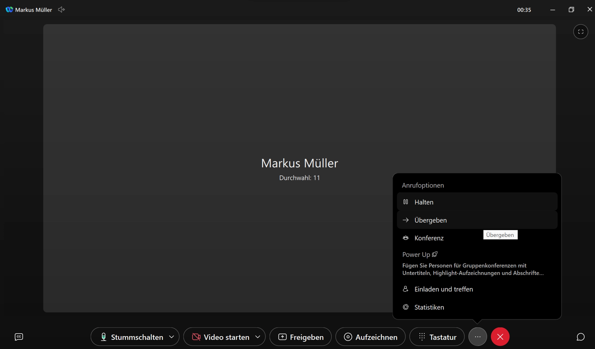 Gespr&auml;che ganz einfach im Webex Client weiterleiten