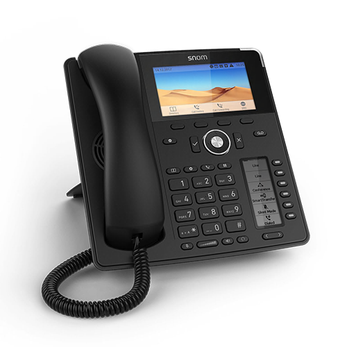 Das snom-d785 Telefon vor wei&szlig;em Hintergrund