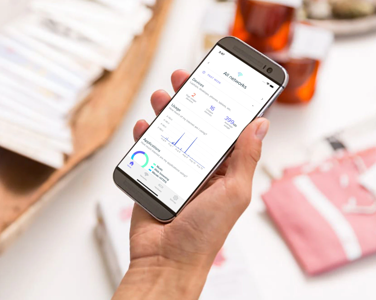 Die Sicherheitsfunktionen des G&auml;ste-Wifis werden &uuml;ber die App gemanaged